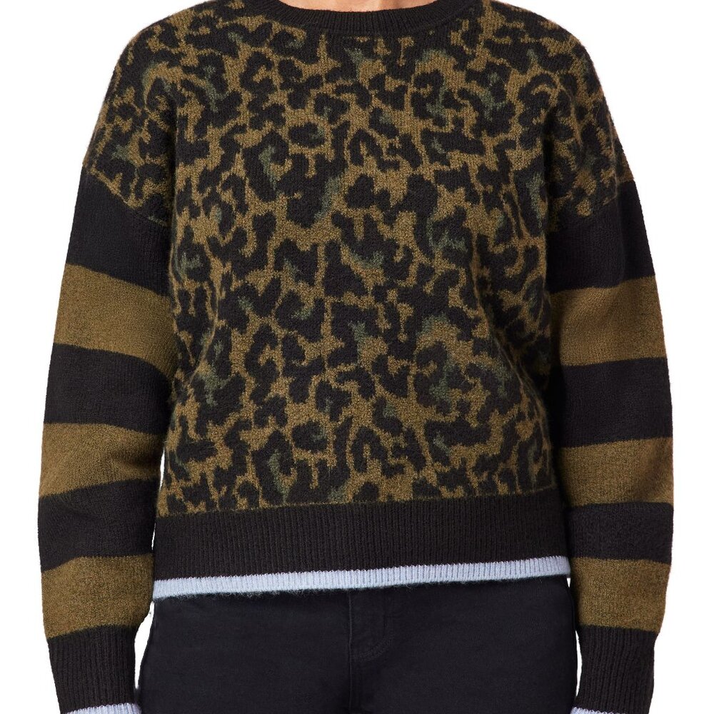 Scotch & Soda Crewneck Pullover Sweater Military Black and Olive